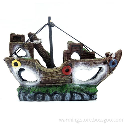 Customized stone pirate ship